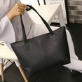 thumbnail image 2 of Odeerbi Tote Bag for Women 2025 Fashion Solid Color Zipper HnadBag Phone Bag Shoulder Bag Messenger Bag Black, 2 of 8
