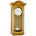 thumbnail image 2 of Hermle 26" Oak Brown and White Antique Regulator Pendulum Wall Clock, 2 of 2