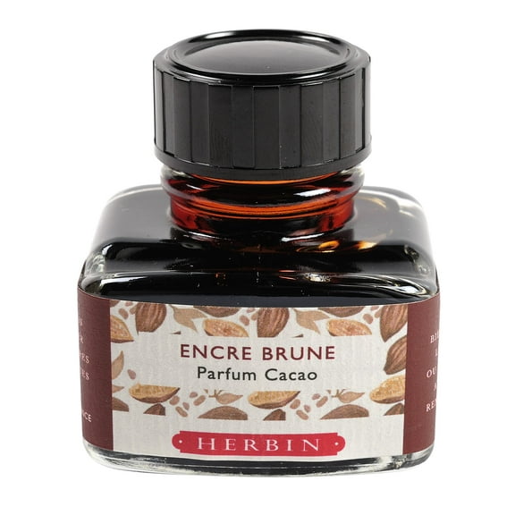 Herbin Scented Ink - 30ml Bottle - Brown w/Cocoa