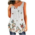 thumbnail image 2 of SMihono Hauts pour Femmes Débardeur pour Femmes Mode Débardeur d'Été pour Femmes à Col en V Sans Manches Imprimé Débardeur Décontracté Blouse Débardeur pour Femmes Hauts d'Été pour Femmes, 2 of 5