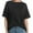 Black, variant on Women Oversized T-Shirt Round Neck Pull On T-Shirt Basic Casual Loose Fit Workout Tops