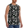 thumbnail image 2 of Uemuo Daisies Flowers Pattern Men's Sleeveless T-Shirt,Muscle Athletic Tank Top, Moisture-wicking Quick-dry Breathable Classic Tee Top for Gym Run Outdoor Sports-3X-Large, 2 of 8