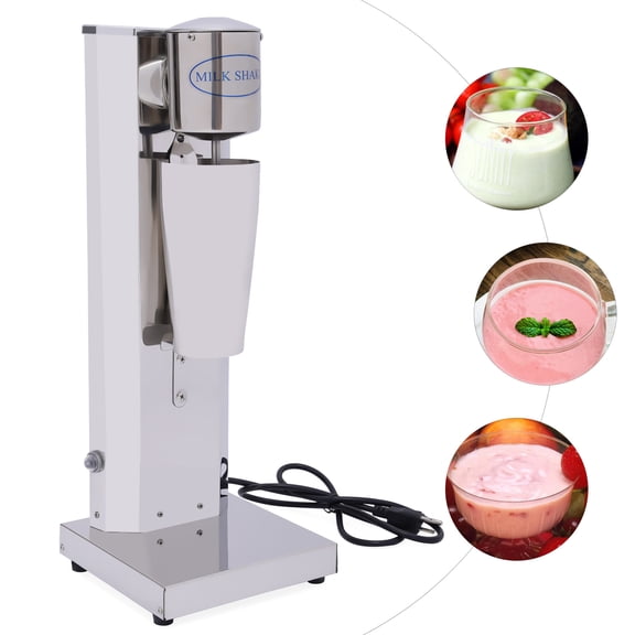 180W Stainless Steel Electric Milk Shaker with 800ml Cup, Kitchen Single Head Milk Tea Mixer, 16000rpm