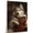Alaskan Malamute, variant on Barbet Cute Dog Violin Stretched Canvas Size 8x12 – Retro Barbet Dog Batter in Action With Violin for Themed Living Room