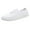 White, variant on Mesh Slip On Canvas Low Top Lace-up Shoes Women Comfort Knit Slip On Loafer Casual Fashion Sneaker Lightweight and Breathable Walking Flats (10.5, White)