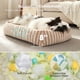 thumbnail image 2 of Cama para perro MIXJOY, tamaño mediano, 76 x 61 x 20 cm, lavable, de felpa, color beige, 2 of 7