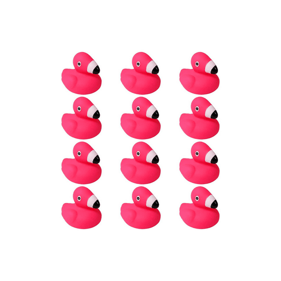 12pcs Flamingo Rubber Duck, Cute Float Rubber Duck Rubber Ducks Bath Toys Bathtub Duckies Mini Rubber Ducks for Shower