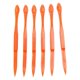 thumbnail image 1 of Pelador de cítricos naranja fácil de usar, 6 piezas, herramienta de cocina de color naranja brillante, 1 of 8