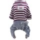 thumbnail image 1 of Adorable Cachorro Mono Teddy Pantsuit Perro Rayas Algodón XXL Ropa jinwen Ropa para perros, 1 of 8