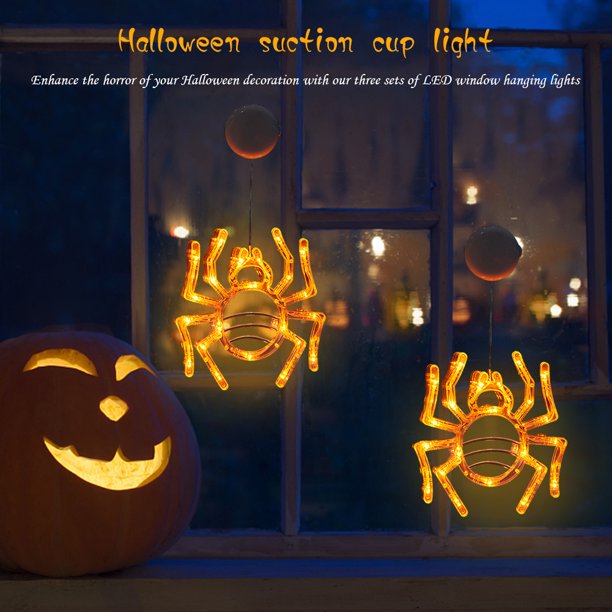 Luces de ventana Luces de ambiente de Halloween Tema del festival Lámpara de dibujos animados Decoraciones para fiestas en interiores