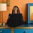 thumbnail image 4 of unbranded Tote Casual De Nylon Negro Con Múltiples Compartimentos Y Asa Cómoda, 4 of 8