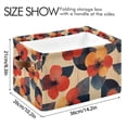 thumbnail image 4 of Yayeee 2 Pack Canvas Storage Basket with Handles for Shelves Fabric Bins Closet Organizer, Flowers Pattern, 4 of 8