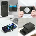thumbnail image 4 of Dteck Magnetic Detachable Wallet Case for Google Pixel 9/9 Pro,Luxury Leather 2 in 1 Case Compatible with Mag Safe Card Slot Pocket Stand Shockproof Cover for Google Pixel 9/9 Pro,Black, 4 of 5