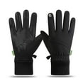 thumbnail image 2 of Anti- Waterproof Thermal Winter Gloves for Men and Women Windproof Cold Weather Motorcycle Riding Bicycle Cycling Hiking Gloves Touch Screen Anti- Winter Sport Outdoor(Black,10.43 Inch), 2 of 5