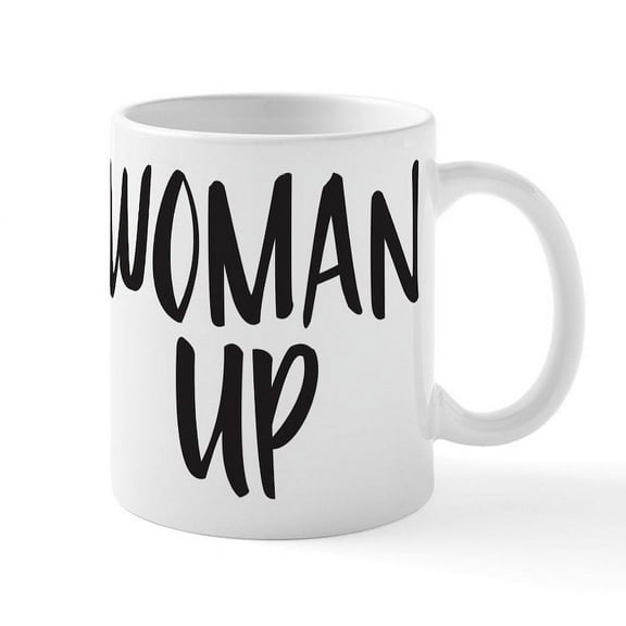 CafePress - Woman Up - 11 oz Ceramic Mug - Novelty Coffee Tea Cup