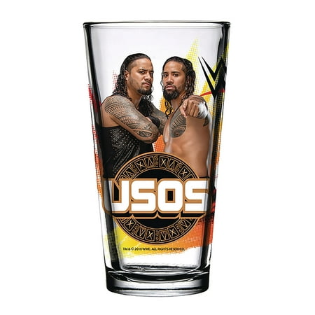 Official WWE Authentic The Usos 2018 Toon Tumbler Pint Glass Clear
