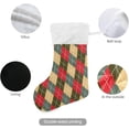 thumbnail image 3 of Coolnut Vintage Argyle Christmas Stockings 1PCS,Big Xmas Stockings Gift Decorations and Party Supplies,Used for Fireplace Decoration Socks Christmas Tree Decoration, 3 of 7