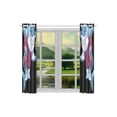 thumbnail image 3 of MKHERT Shark American Football Window Curtains Kitchen Curtain Room Bedroom Drapes Curtains 26x39 inch, 2 Piece, 3 of 3