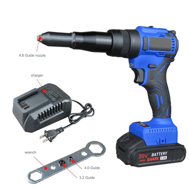 Cordless Rivet Tool, Electric Riveter, Automatic Riveter With LiIon Battery