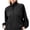 Black, variant on Women's Athletic No Hat Sweater Solid Long Sleeve Workout Shirts Running Yoga Gym Track 1/4 Zip Cropped Sweatshirts