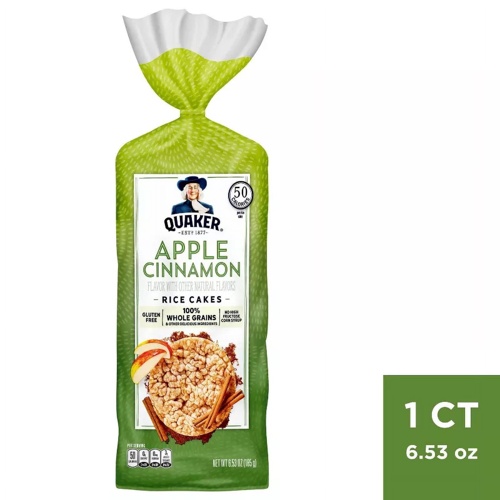 Quaker Large Rice Cake Apple Cinn - 6.53oz pack of 3