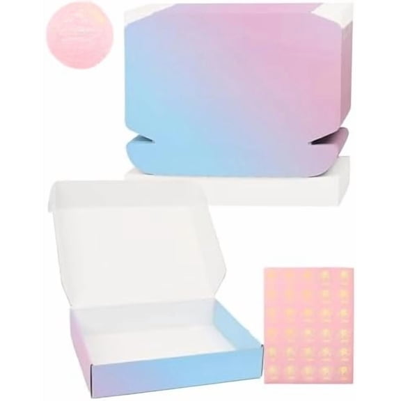 Shipping Boxes 10x8x2" Cardboard Boxes: 30-Pack Purple Gradient Mailer Box - Boxes for Packaging Small Business