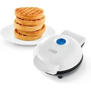 DASH Mini Maker for Individual Waffles, Hash Browns, Keto Chaffles with Easy to Clean, Non-Stick Surfaces, 4 Inch, White