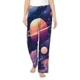 thumbnail image 1 of Balery Planet Pastel Galaxy Pantalones de pijama para mujer, pijamas ultraligeros, pantalones de estar por casa-X-Large, 1 of 6