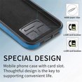 thumbnail image 5 of TECH CIRCLE Case for iPhone 11 Pro, [Built-in 2 Micro-SIM Card Slots] Slim Soft Shockproof Protective Cover with Ring Holder Stand + Card Holder Pocket + Eject Pin Holder - Blue, 5 of 8