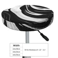 thumbnail image 4 of Disketp Abstract Black White Swirls Funda Redonda para Taburete, Funda de Cojín para Silla de Bar Suave y Elástica-14 inch, 4 of 7