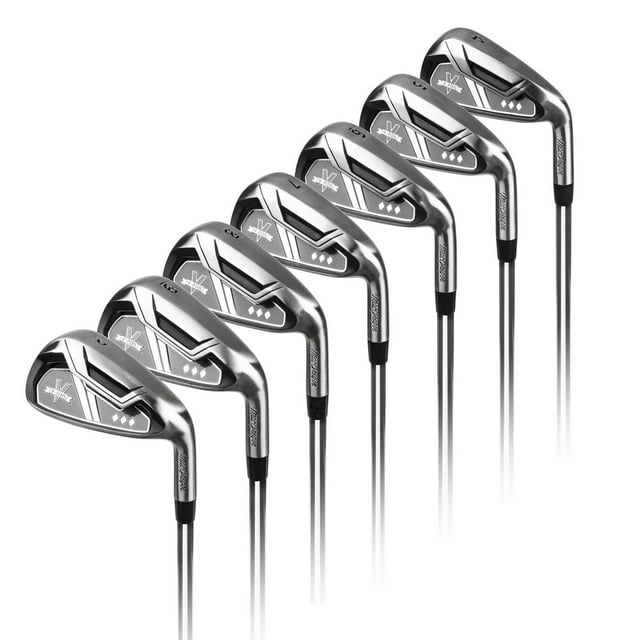 MacGregor V-Foil Stainless Steel Iron Set 4-PW with Steel Shafts, Mens Right Hand, Regular