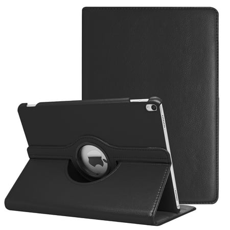 For iPad Air 2 Case 9.7" 360 Degree Rotating Stand Protective Hard-Cover Folding Case with Auto Wake/Sleep Feature