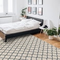 thumbnail image 5 of Area Rugs Indoor Non-Slip Rectangle Rug 2.7x5 Ft Rustic Moroccan Geometric Quatrefoil Dark Blue Lattice Rug Rubber Backing Floor Mats Non Shedding Home Decor Carpet for Entryway Living Room, 5 of 8