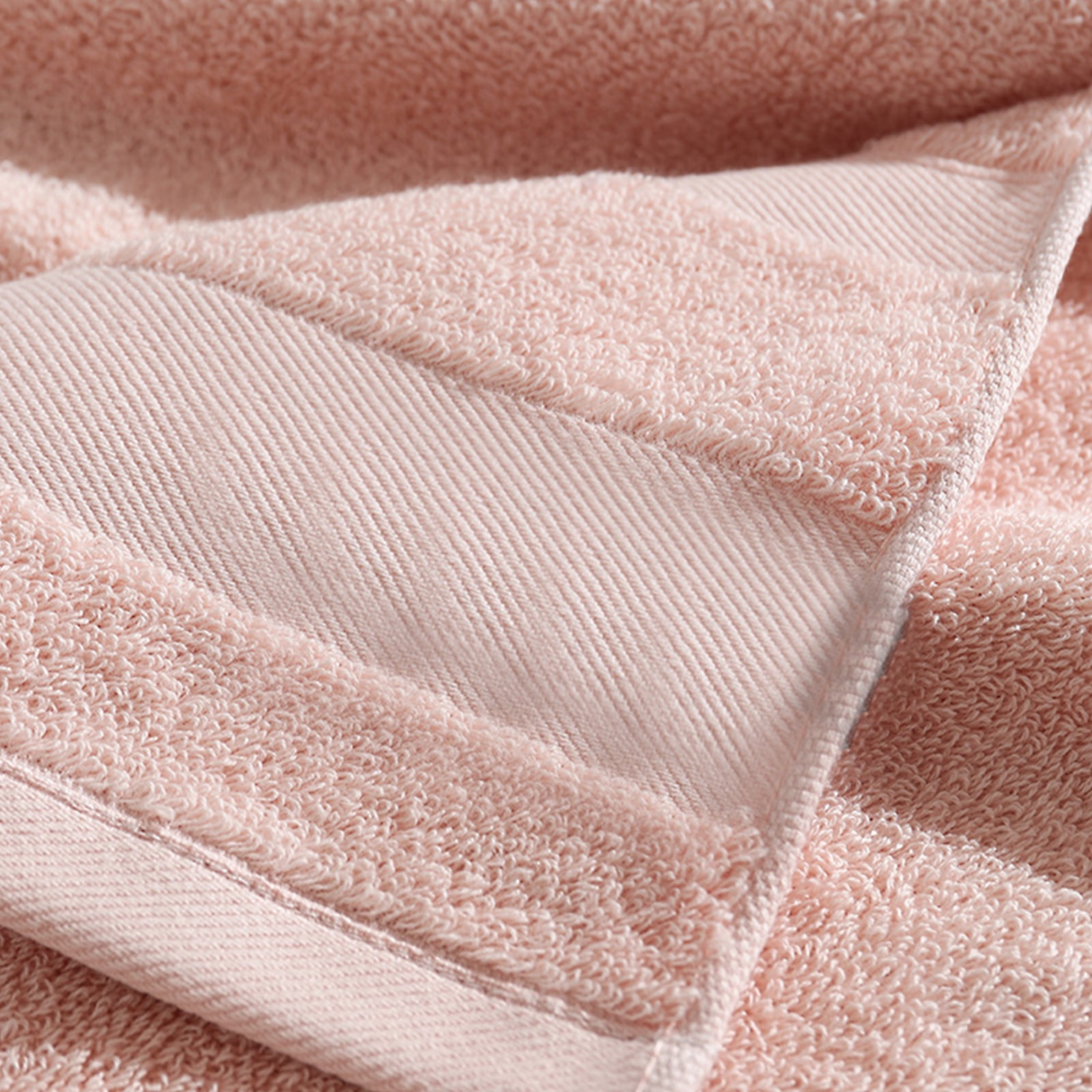 TOPCHANCES 6-Piece Towel Set, Ultra Absorbent Cotton Bath Towels Set (Pink)