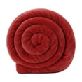 thumbnail image 4 of HomeRoots 531192 Fuchsia Knitted Polyester Solid Color Plush Throw Blanket, 4 of 5