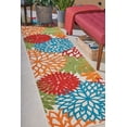 thumbnail image 6 of Nourison Tropical Oasis Indoor/Outdoor Modern Floral Green 2'3" x 10' Area Rug, (10' Runner), 6 of 9