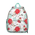 thumbnail image 1 of Floral and Leopard Print Students Backpack - Bright Boho Floral and Hummingbird Illustration, Lightweight Water-Resistant School Bag for Developing Students, 1 of 6