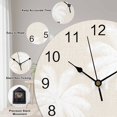 thumbnail image 5 of Wall Clock Tropical Palm Trees Clocks PVC Silent Non-Ticking Battery Operated Decorative Cream Linen Coastal Round Clock for Home Living Room Kitchen Bedroom Office School Wall Decor 14 Inch, 5 of 9