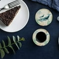 thumbnail image 6 of FMSHPON Ocean Theme Whale Retro Set of 4 Round Coaster for Drinks, Absorbent Ceramic Stone Coasters Cup Mat with Cork Base for Home Kitchen Room Coffee Table Bar Decor, 6 of 6