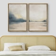 thumbnail image 3 of IDEA4WALL Framed Canvas Print Wall Art Set of 2 Gray & Tan Grunge Pastel Watercolor River Landscape Abstract Modern Art Colorful Contemporary Print for Bedroom, Office - 24"x36"x2 Panels Natural, 3 of 5