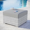 thumbnail image 6 of Modway Convene Rattan and Fabric Patio Ottoman in Light Gray, 6 of 6