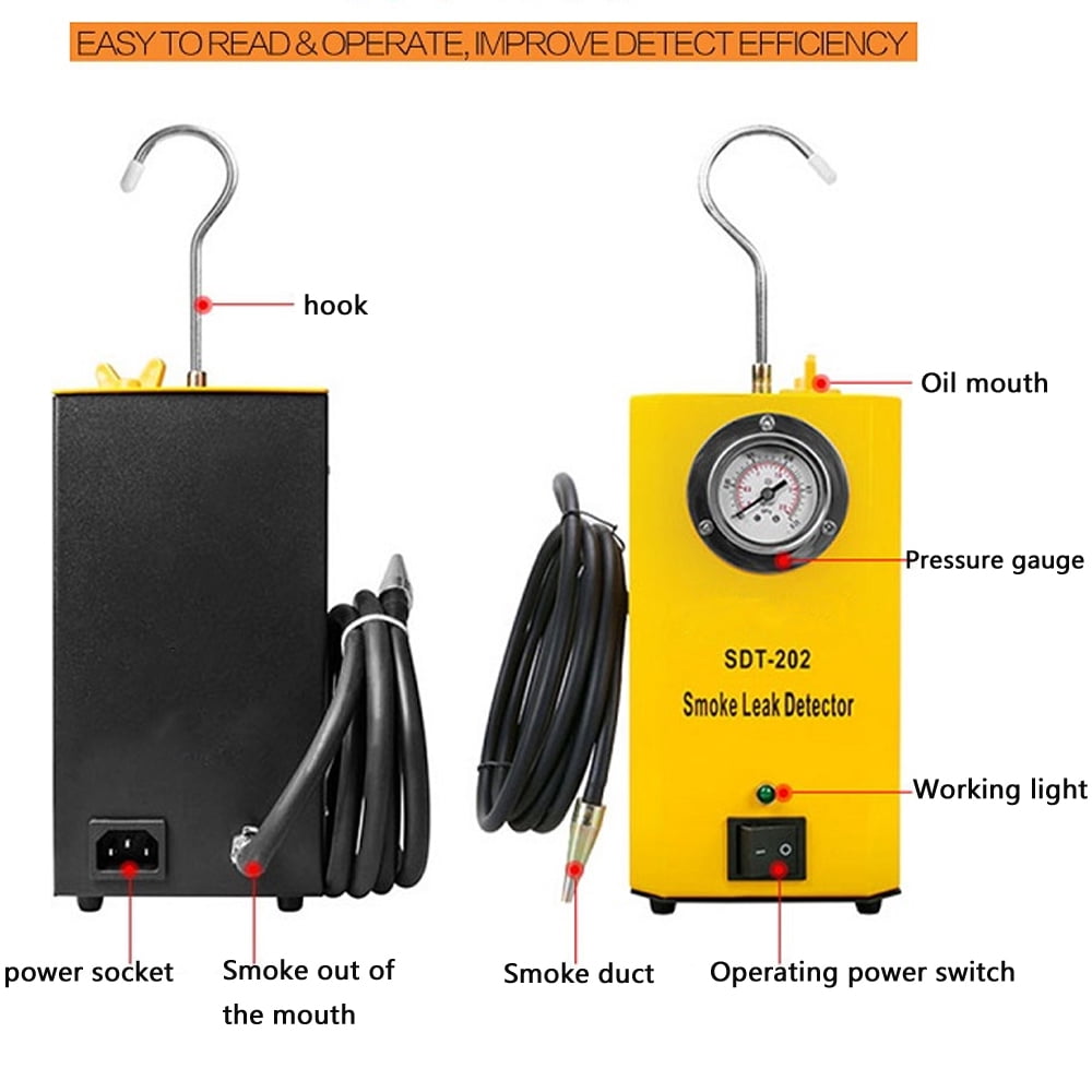 INTSUPERMAI Automotive Smoke Machine Pipe Smog Generator Leak Detector Diagnostic Smoke Leak Detector SDT-202