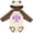 Natural & Brown w Ears, variant on Inktastic Chiari Malformation Keep Calm Fight on Boys or Girls Long Sleeve Baby Bodysuit