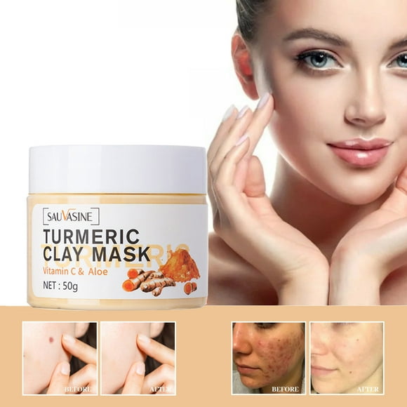 ABPWLY Yellow Ginger Bentonite Mud Facial Mask Turmeric Face Clays Mask Cleaning Purifying Antied 50G Clearance Face Mask Canada Days Face Masks Face Masks