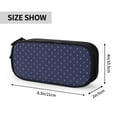 thumbnail image 4 of Vsdgher Anchors Heart Blue Print Large Capacity Pencil Case Pouch with Zipper, Portable Aesthetic Big Capacity Pencil Cases Pen Office Travel Stationery Bag, 4 of 8