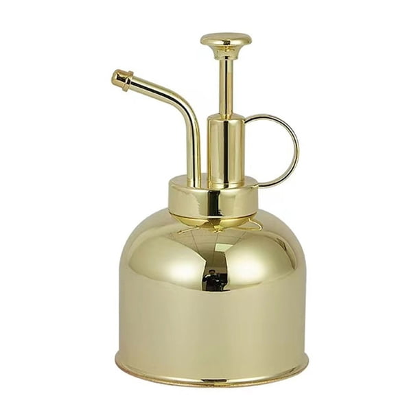 Regadera Para Flores De Acero Inoxidable 304 Mini Atomizador Manual Retro Dorado Para Regar Flores Suculentas