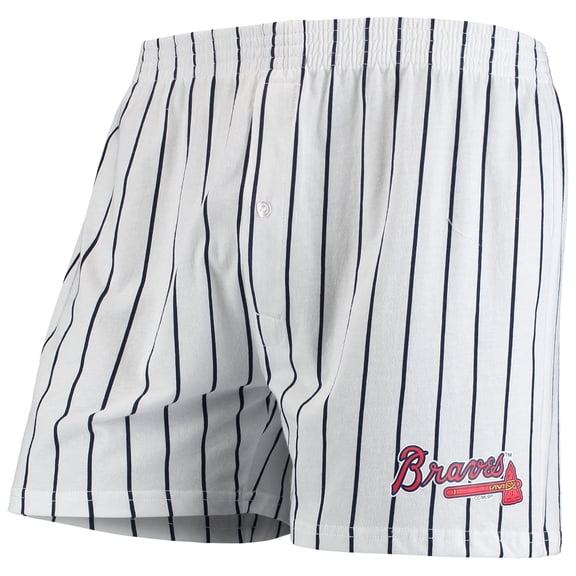 Men's Concepts Sport White Atlanta Braves Vigor Boxer Shorts