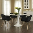 thumbnail image 2 of Heavenly Collection Black Plastic Bucket Chair SET OF 2, 2 of 6