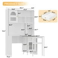 thumbnail image 3 of Aukfa Computer Desk with Hutch,LShape Office Desk Gaming Desk, Rotating Desktop,Storage Cabinets for Home Office Bedroom,White, 3 of 9