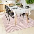 thumbnail image 3 of Moynesa 6'x9' Abstract Area Rugs for Living Room, Ultra-Thin Soft Pink Rugs for Girls Bedroom Non-Slip Modern Washable Large Throw Carpet for Dining Room Office Dorm Playroom, Pink, 3 of 8